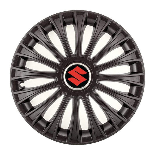 Set 4 Capace Roti, potrivite jantelor de R14, pentru Suzuki, model dino Negru