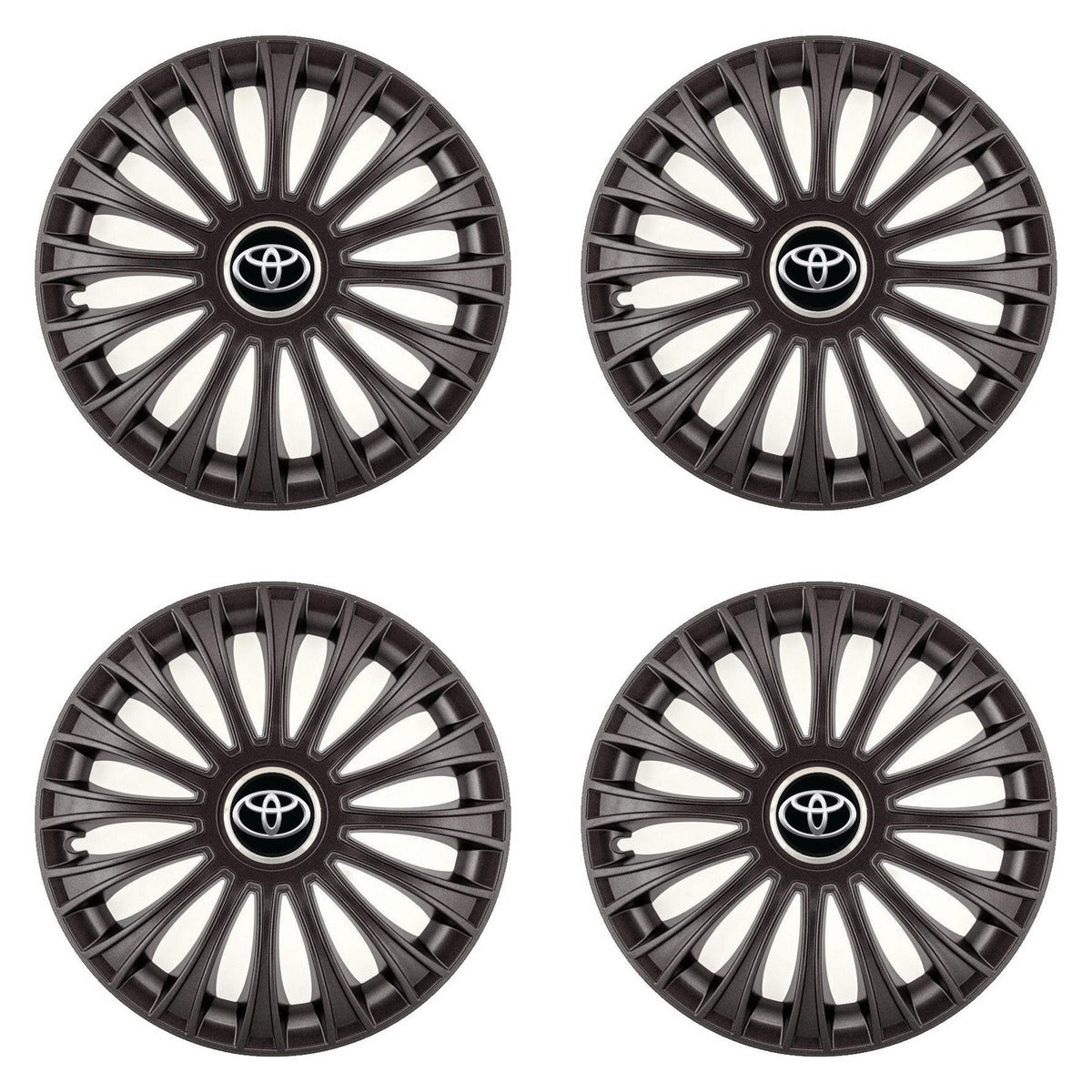 Set 4 Capace Roti, potrivite jantelor de R14, pentru Toyota, model dino Negru