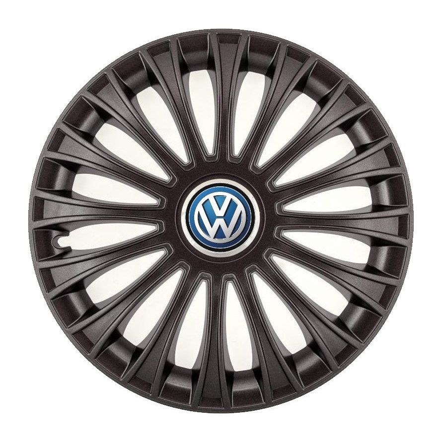 Set 4 Capace Roti, potrivite jantelor de R14, pentru Volkswagen, model dino Negru
