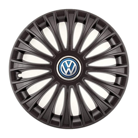 Set 4 Capace Roti, potrivite jantelor de R14, pentru Volkswagen, model dino Negru