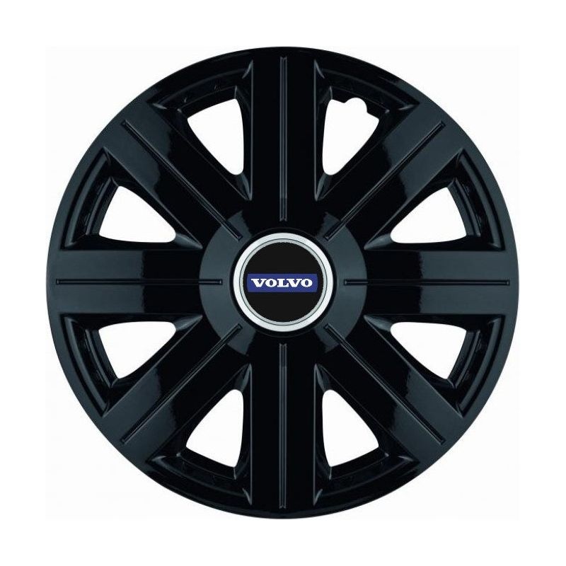 Set 4 Capace Roti, potrivite jantelor de R14, pentru Volvo, model Cosmos Negru