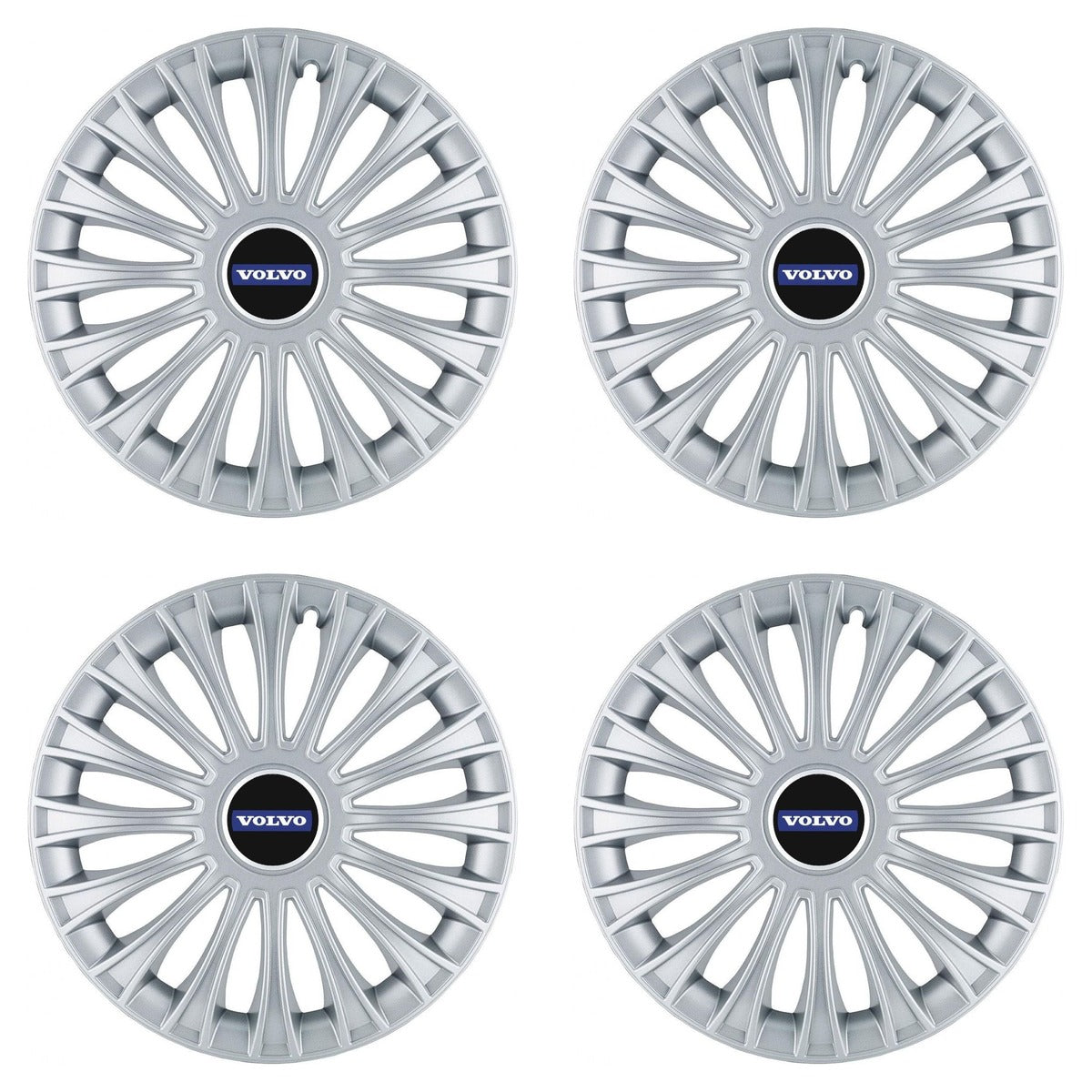 Set 4 Capace Roti, potrivite jantelor de R14, pentru Volvo, model dino cromat