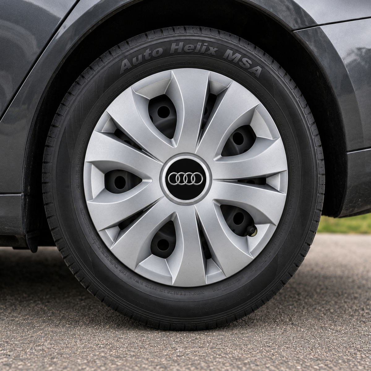 Set 4 Capace Roti, potrivite jantelor de R15, Compatibil Cu Audi, model top crom