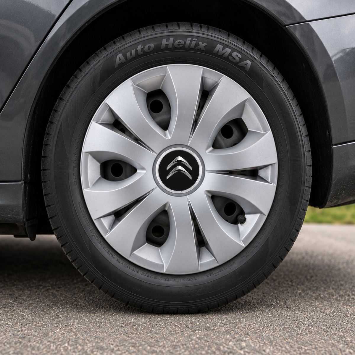 Set 4 Capace Roti, potrivite jantelor de R15, Compatibil Cu Citroen, model top crom