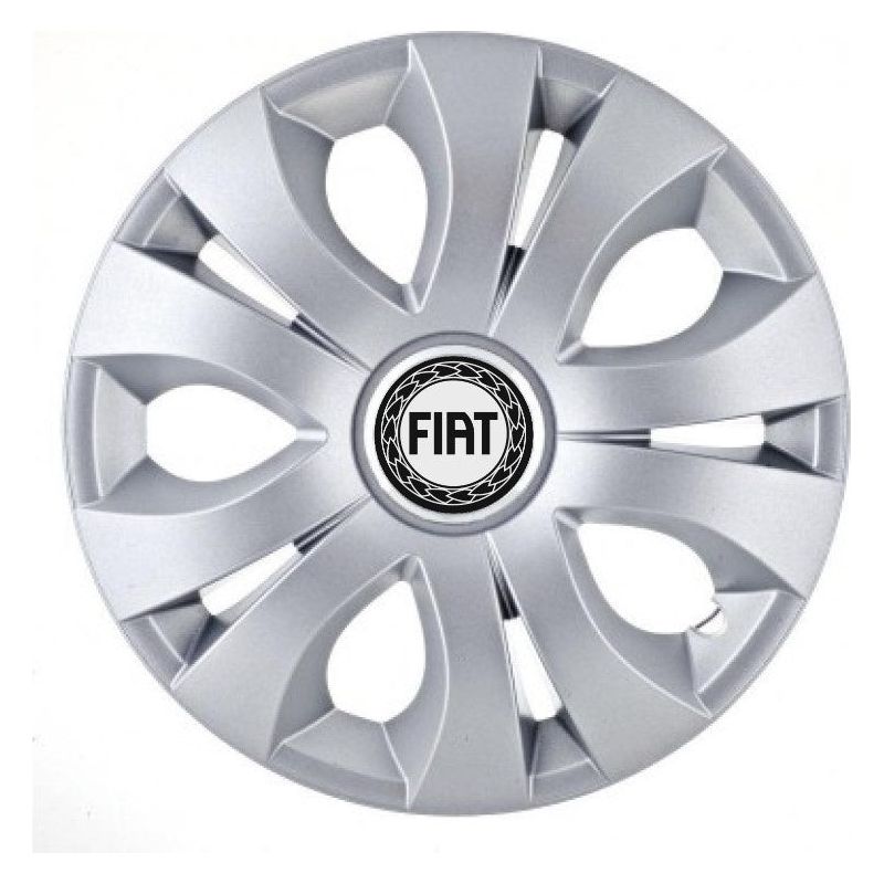 Set 4 Capace Roti, potrivite jantelor de R15, Compatibil Cu Fiat, model top crom