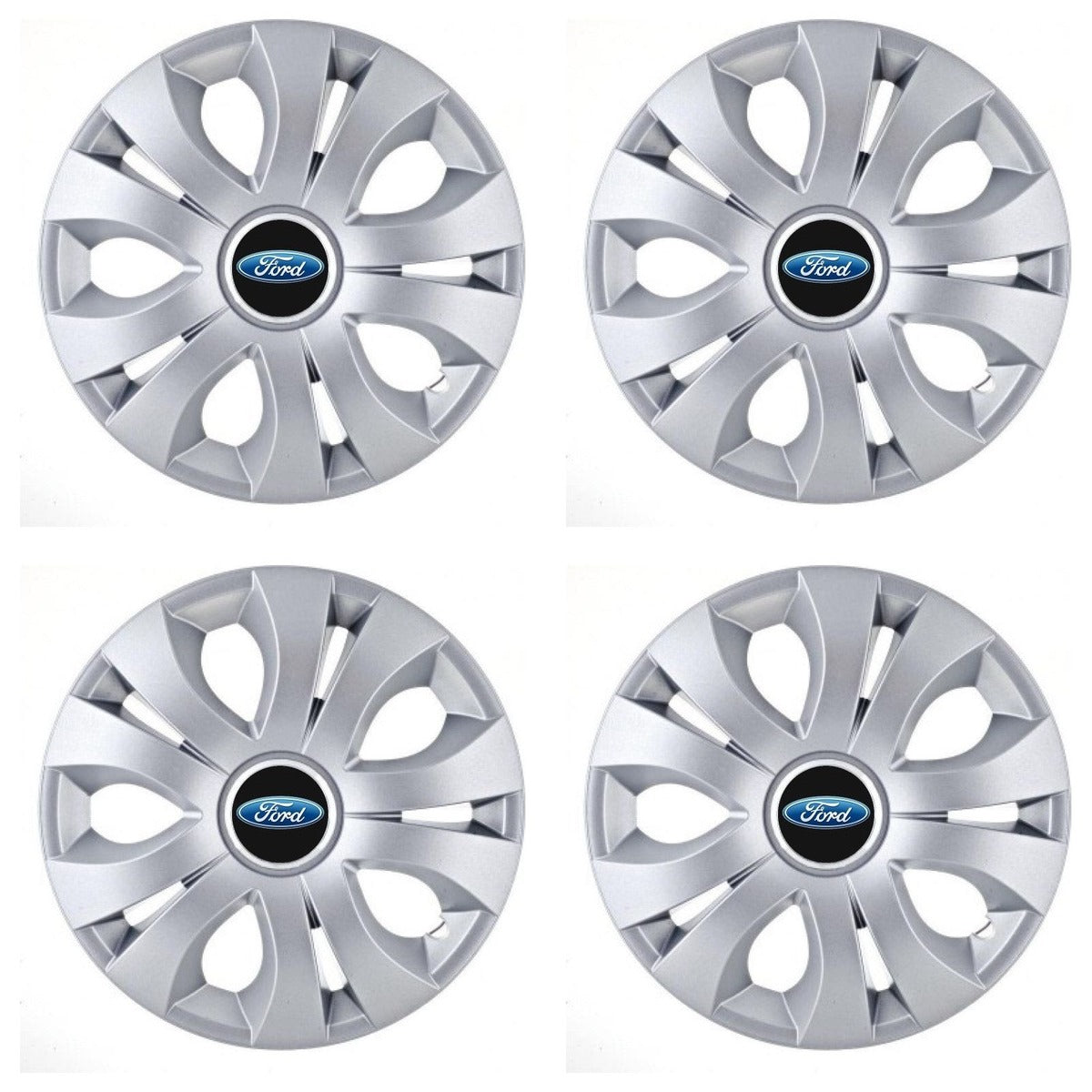 Set 4 Capace Roti, potrivite jantelor de R15, Compatibil Cu Ford, model top crom