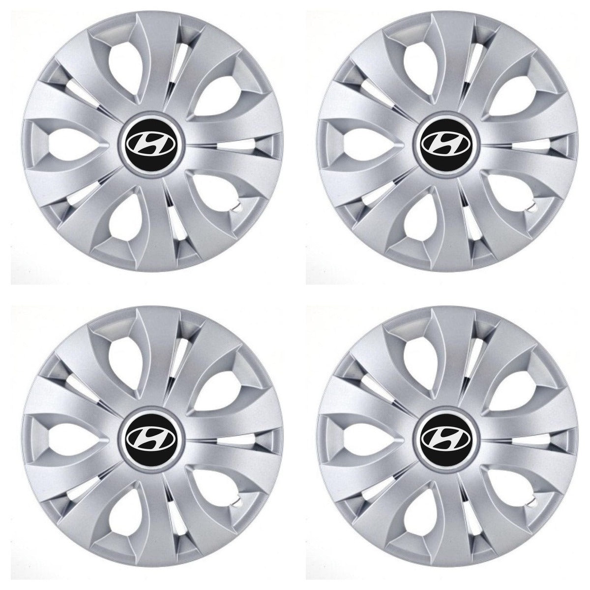 Set 4 Capace Roti, potrivite jantelor de R15, Compatibil Cu Hyundai, model top crom