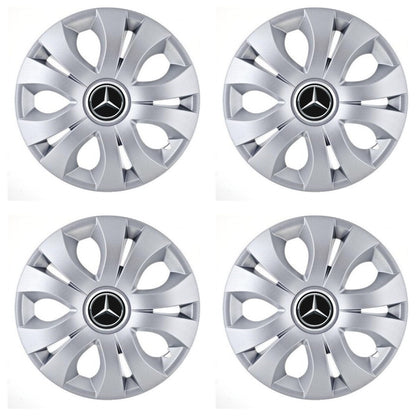 Set 4 Capace Roti, potrivite jantelor de R15, Compatibil Cu Mercedes-Benz, model top crom