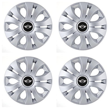 Set 4 Capace Roti, potrivite jantelor de R15, Compatibil Cu Mini, model top crom