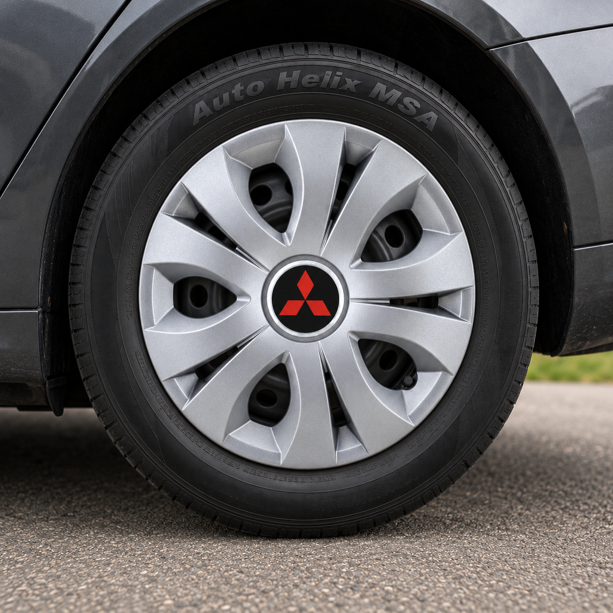 Set 4 Capace Roti, potrivite jantelor de R15, Compatibil Cu Mitsubishi, model top crom