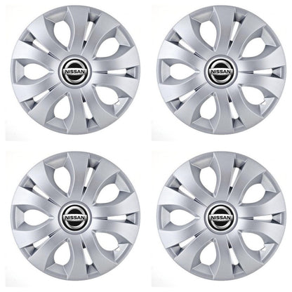 Set 4 Capace Roti, potrivite jantelor de R15, Compatibil Cu Nissan, model top crom