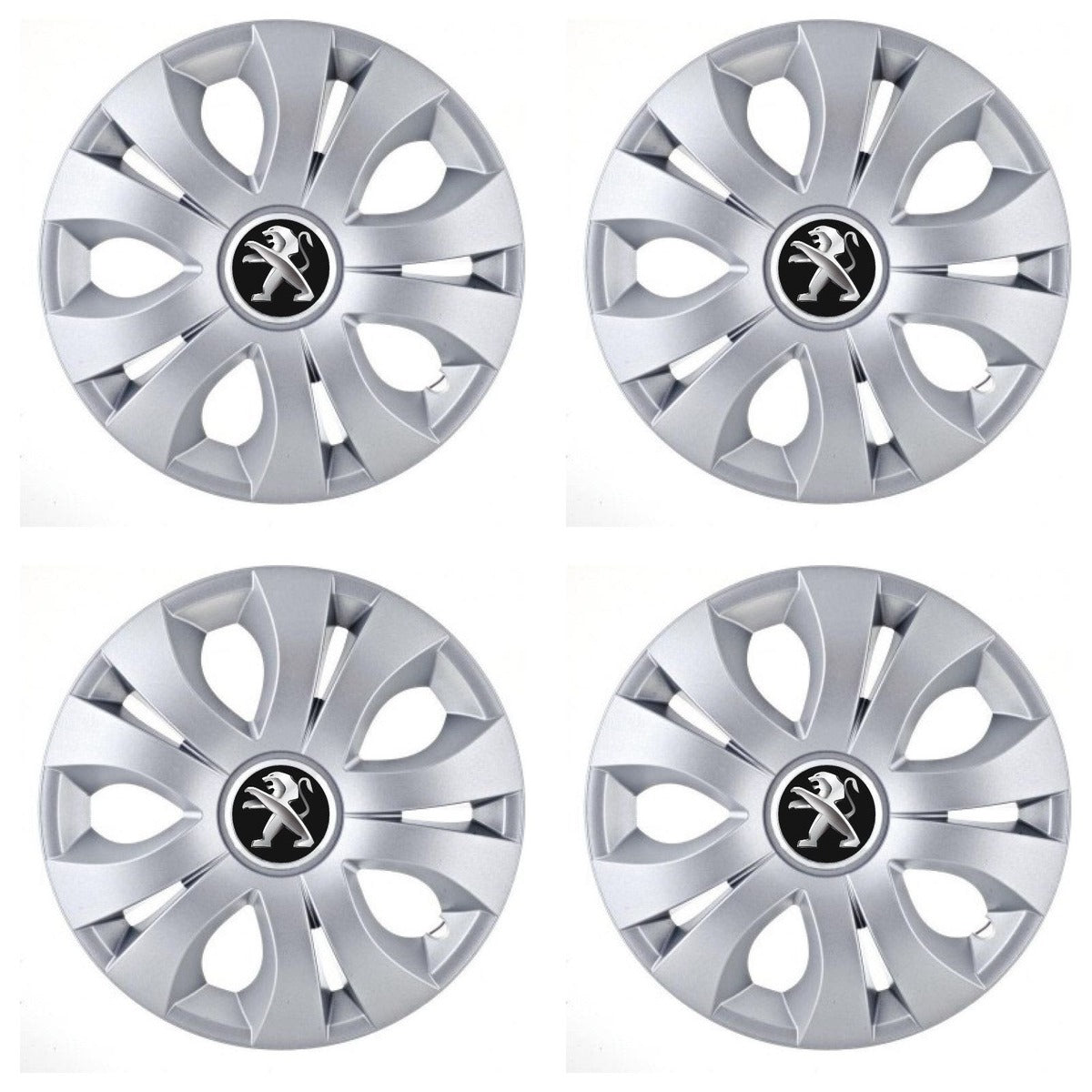 Set 4 Capace Roti, potrivite jantelor de R15, Compatibil Cu Peugeot, model top crom