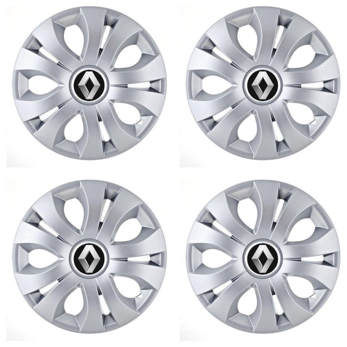 Set 4 Capace Roti, potrivite jantelor de R15, Compatibil Cu Renault, model top crom