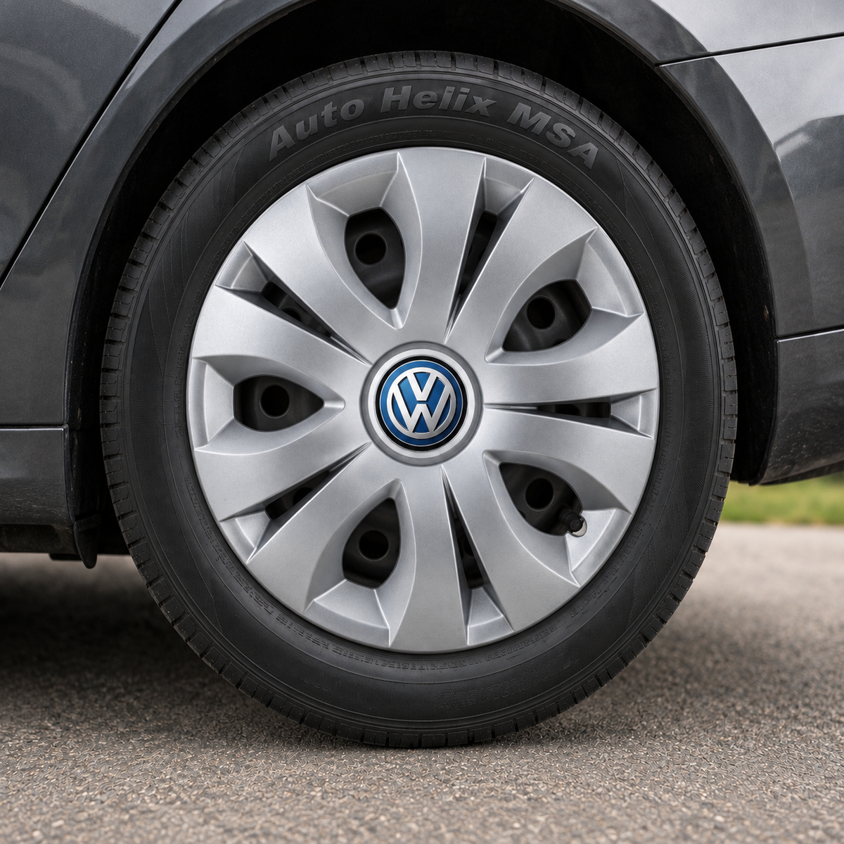 Set 4 Capace Roti, potrivite jantelor de R15, Compatibil Cu Volkswagen, model top crom