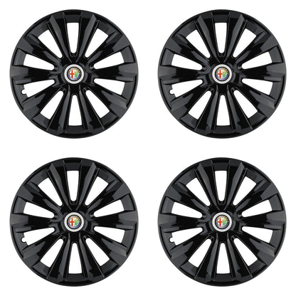 Set 4 Capace Roti, potrivite jantelor de R15, pentru Alfa Romeo, model delta negru