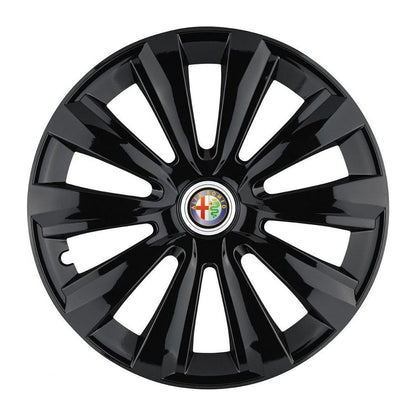Set 4 Capace Roti, potrivite jantelor de R15, pentru Alfa Romeo, model delta negru