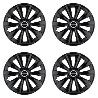 Set 4 Capace Roti, potrivite jantelor de R15, pentru Audi, model delta negru