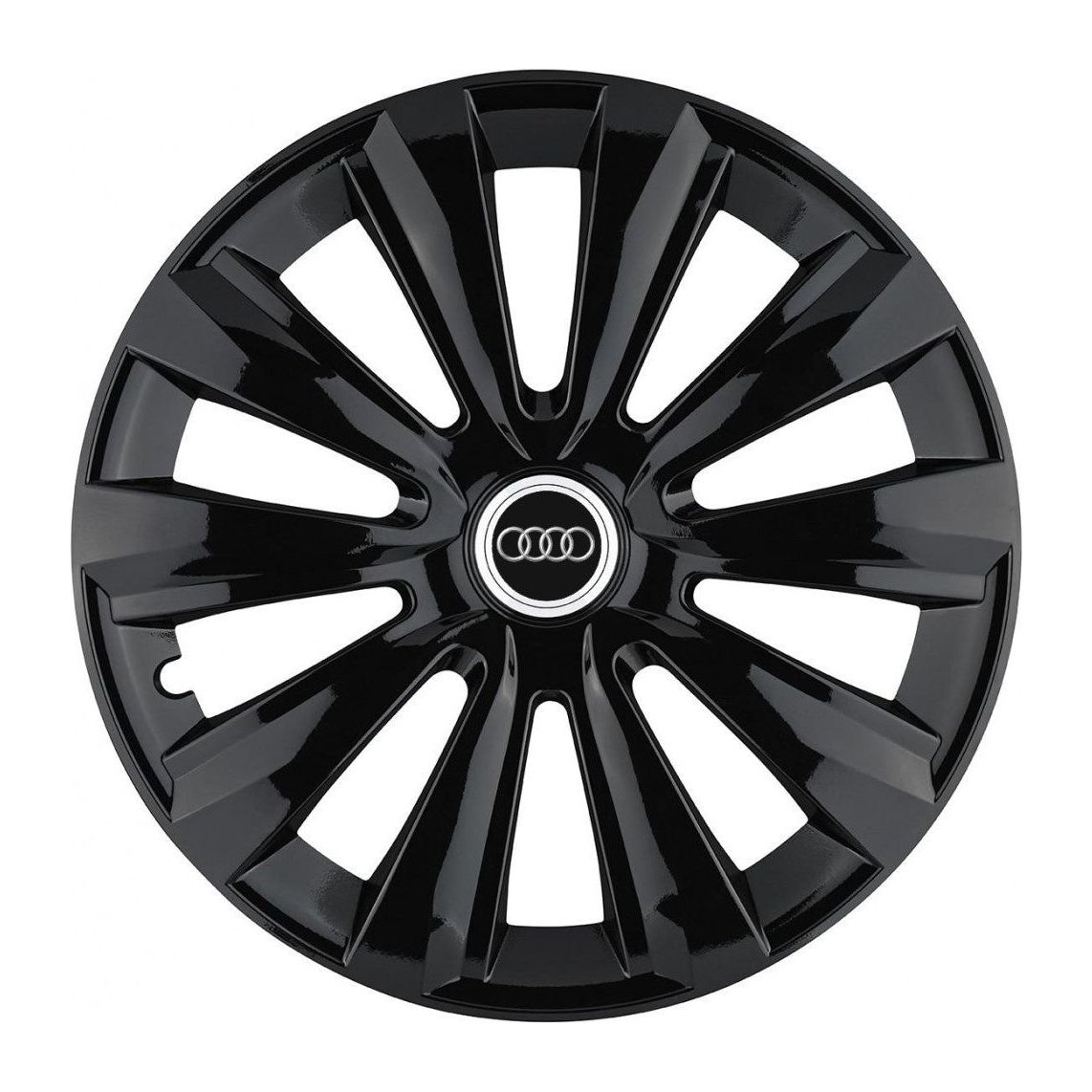 Set 4 Capace Roti, potrivite jantelor de R15, pentru Audi, model delta negru