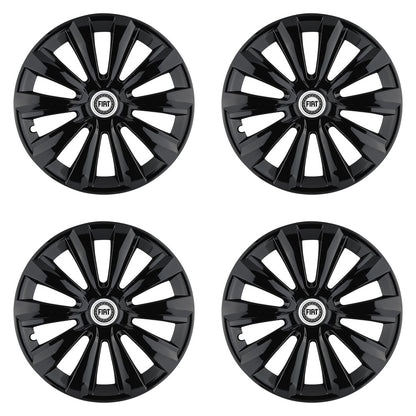 Set 4 Capace Roti, potrivite jantelor de R15, pentru Fiat, model delta negru