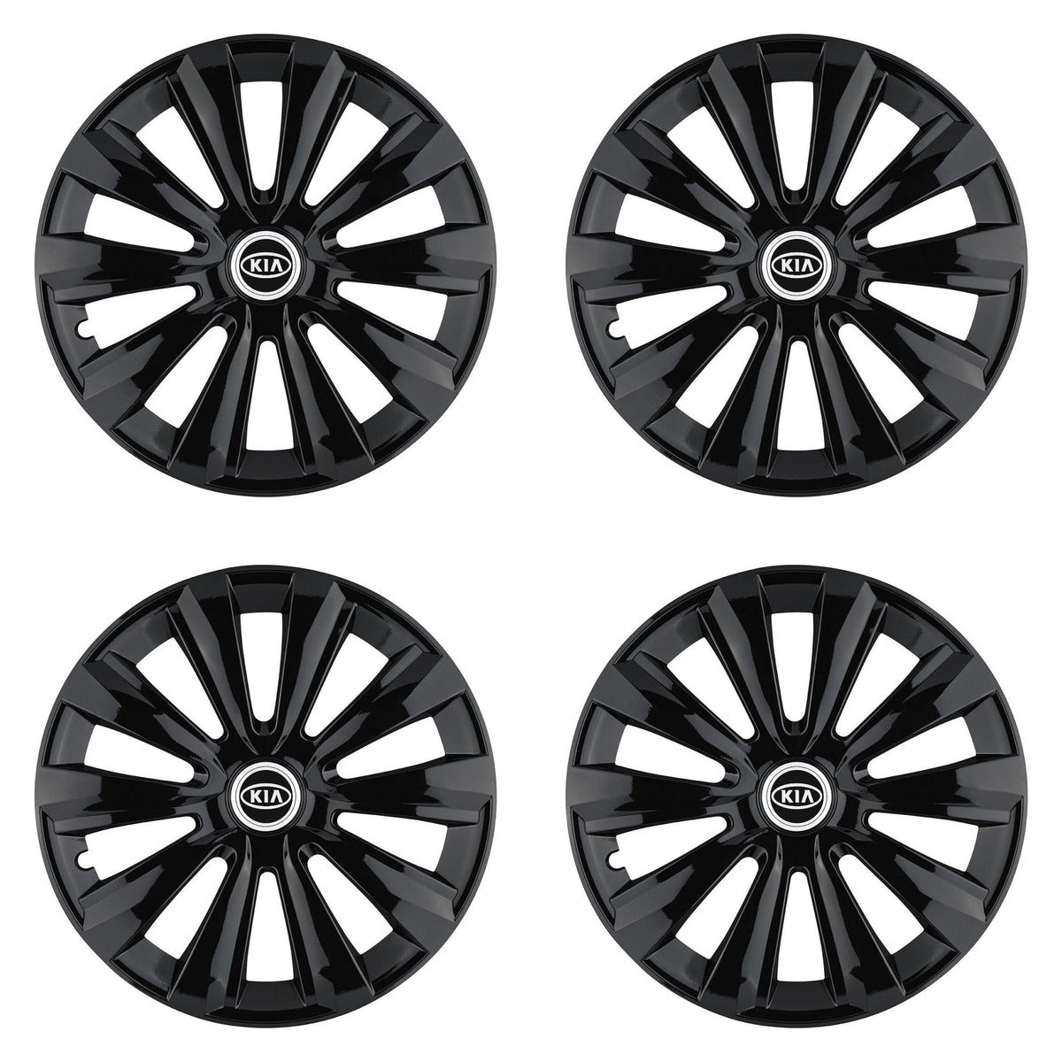 Set 4 Capace Roti, potrivite jantelor de R15, pentru Kia, model delta negru