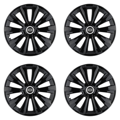 Set 4 Capace Roti, potrivite jantelor de R15, pentru Kia, model delta negru