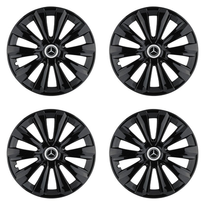 Set 4 Capace Roti, potrivite jantelor de R15, pentru Mercedes-Benz, model delta negru