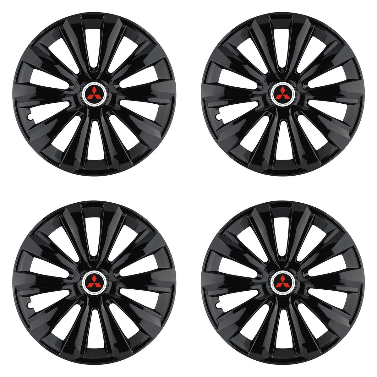 Set 4 Capace Roti, potrivite jantelor de R15, pentru Mitsubishi, model delta negru