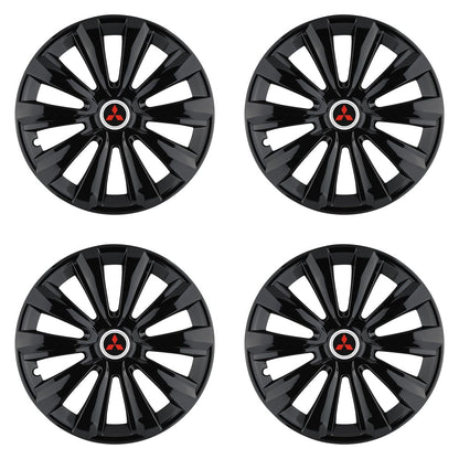 Set 4 Capace Roti, potrivite jantelor de R15, pentru Mitsubishi, model delta negru