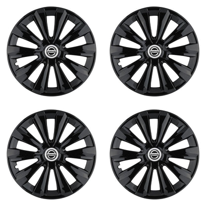 Set 4 Capace Roti, potrivite jantelor de R15, pentru Nissan, model delta negru