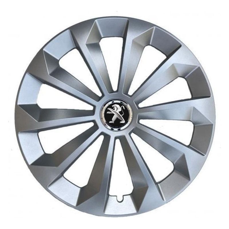 Set 4 Capace Roti 15 inchi (R15) Fame Gri, Compatibile Cu Peugeot