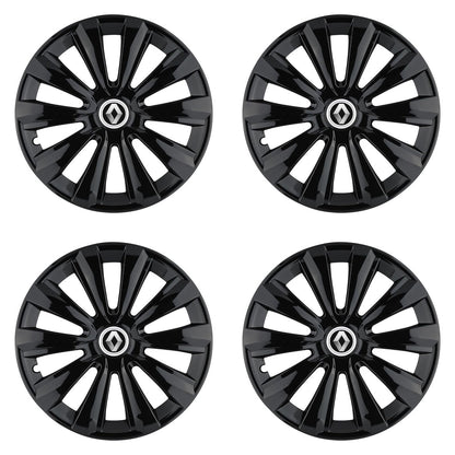 Set 4 Capace Roti, potrivite jantelor de R15, pentru Renault, model delta negru