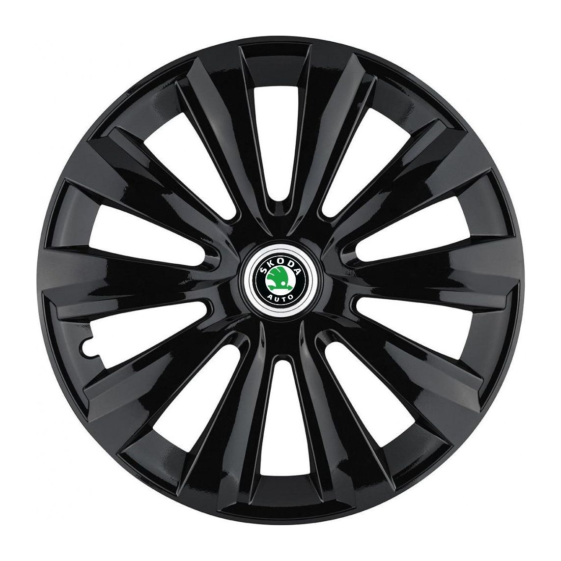 Set 4 Capace Roti, potrivite jantelor de R15, pentru Skoda, model delta negru