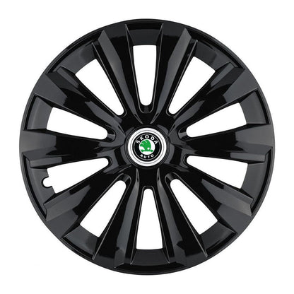 4 darabos dísztárcsa készlet, R15 felnikre alkalmas, Skoda fekete delta modellhez