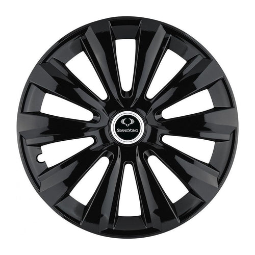 Set 4 Capace Roti, potrivite jantelor de R15, pentru SsangYoung, model delta negru