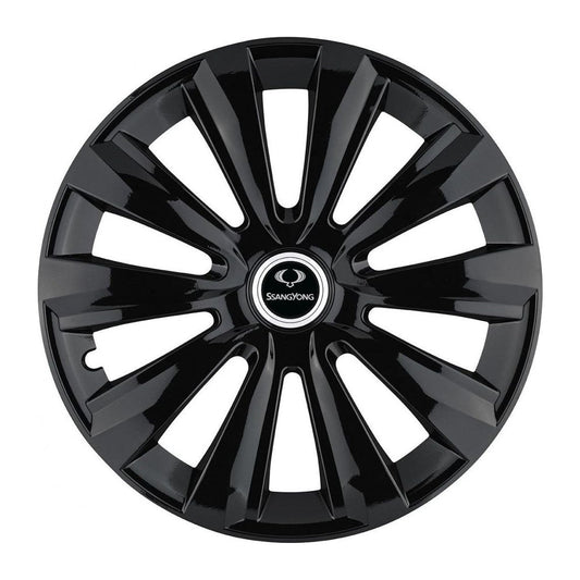 Set 4 Capace Roti, potrivite jantelor de R15, pentru SsangYoung, model delta negru