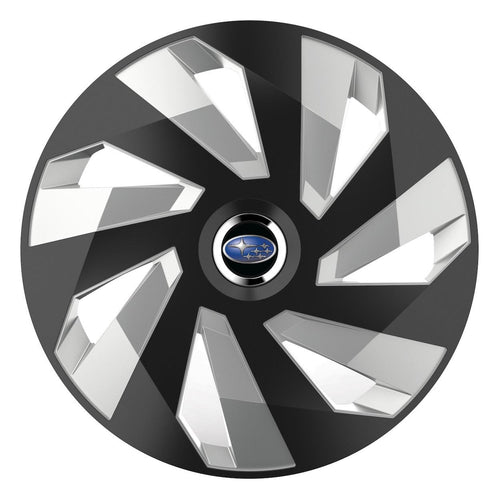 Комплект 4 таса, подходящи за джанти R15, за Subaru, модел vector black and silver