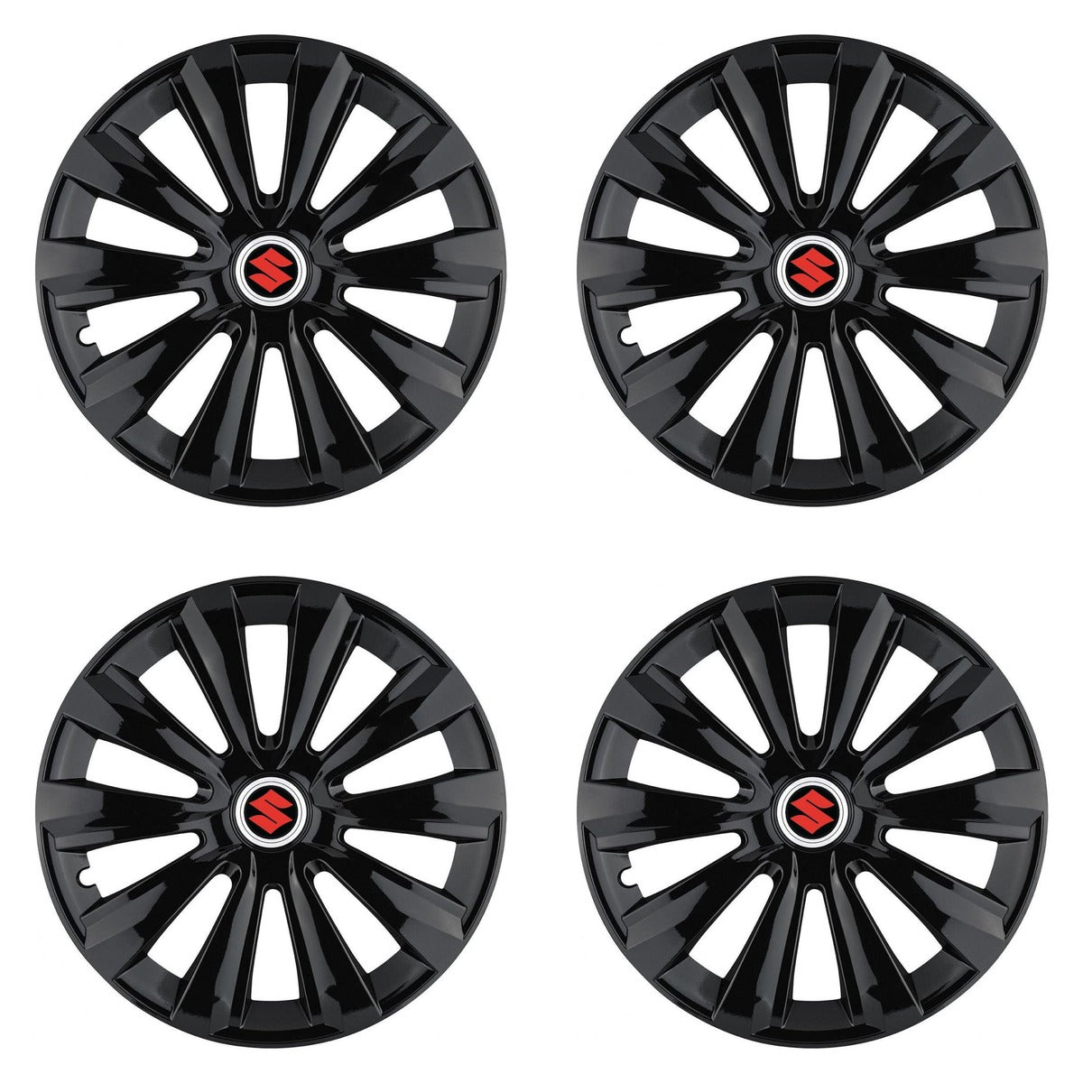 Set 4 Capace Roti, potrivite jantelor de R15, pentru Suzuki, model delta negru