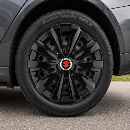 Set 4 Capace Roti, potrivite jantelor de R15, pentru Suzuki, model delta negru