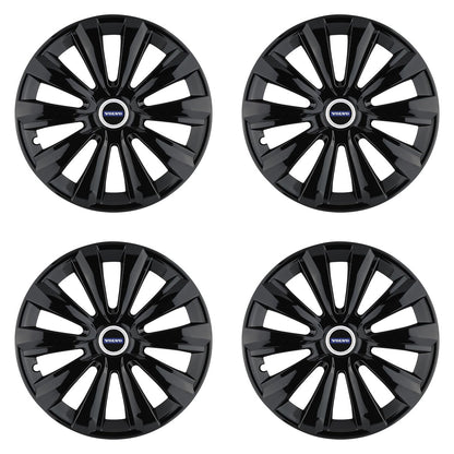 Set 4 Capace Roti, potrivite jantelor de R15, pentru Volvo, model delta negru