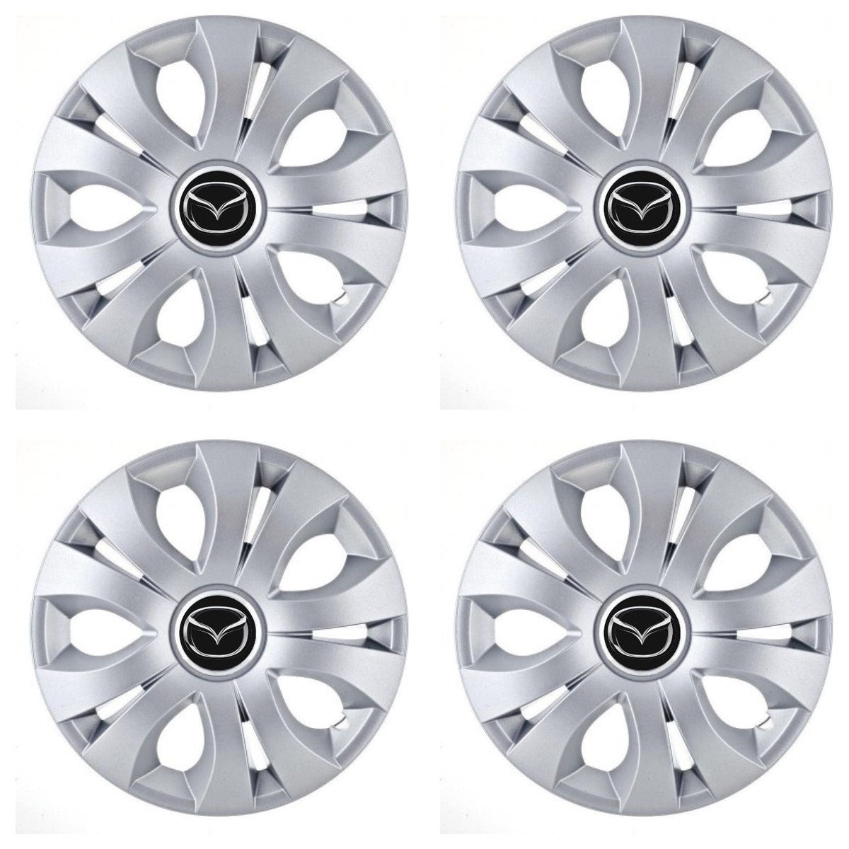 Set 4 Capace Roti, potrivite jantelor de R16, Compatibil Cu Mazda, model top crom