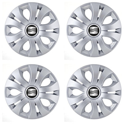 Set 4 Capace Roti, potrivite jantelor de R16, Compatibil Cu Seat, model top crom