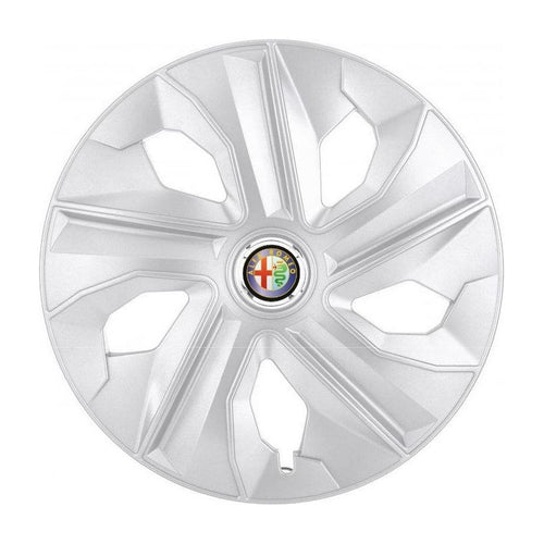 Set 4 Capace Roti, potrivite jantelor de R16, pentru Alfa Romeo, model luna cromat