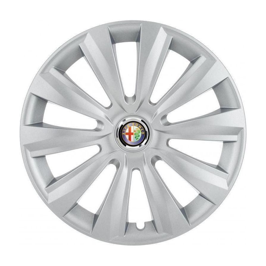 Set 4 Capace Roti, potrivite jantelor de R16, pentru Alfa Romeo, model delta cromat