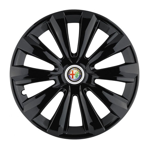 Set 4 Capace Roti, potrivite jantelor de R16, pentru Alfa Romeo, model delta negru