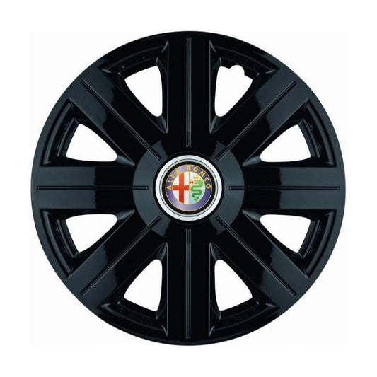 Set 4 Capace Roti, potrivite jantelor de R16, pentru Alfa Romeo, model Cosmos Negru