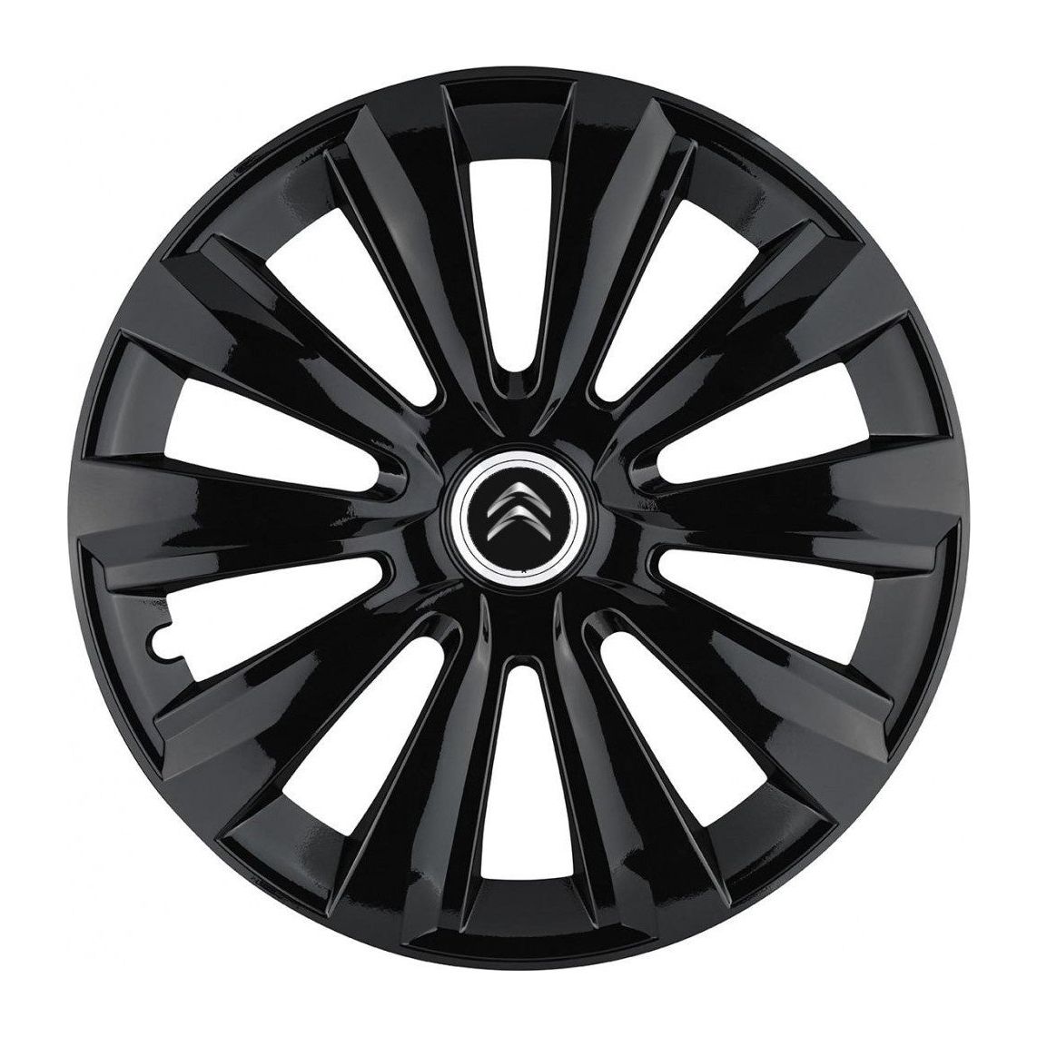 Set 4 Capace Roti, potrivite jantelor de R16, pentru Citroen, model delta negru