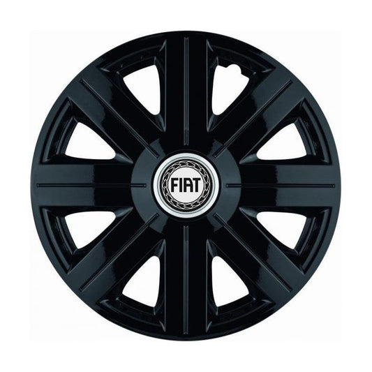 Set 4 Capace Roti, potrivite jantelor de R16, pentru Fiat, model Cosmos Negru
