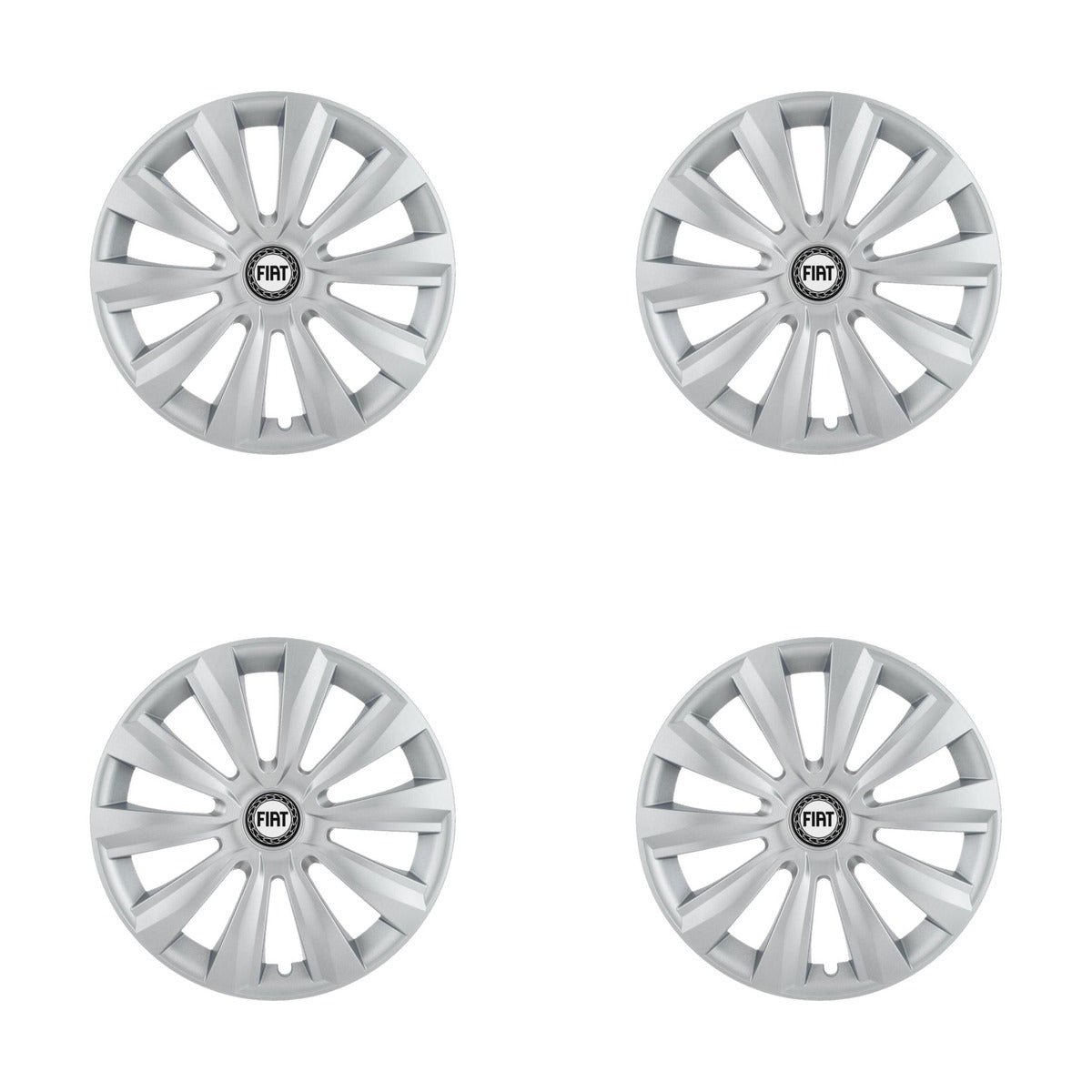 Set 4 Capace Roti, potrivite jantelor de R16, pentru Fiat, model delta cromat