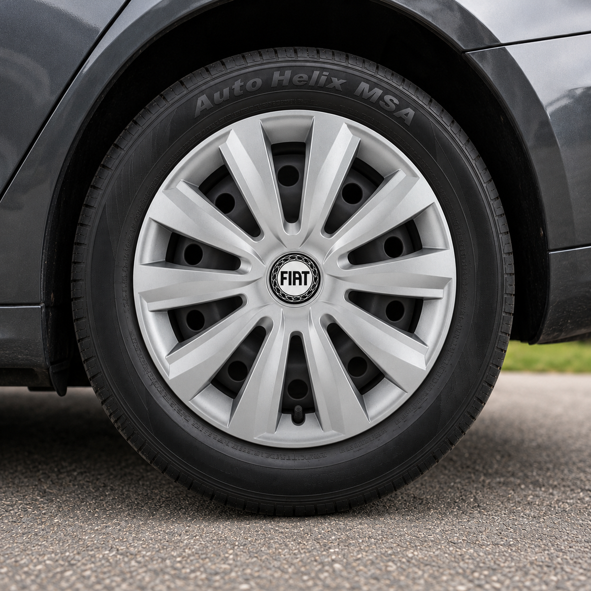 Set 4 Capace Roti, potrivite jantelor de R16, pentru Fiat, model delta cromat