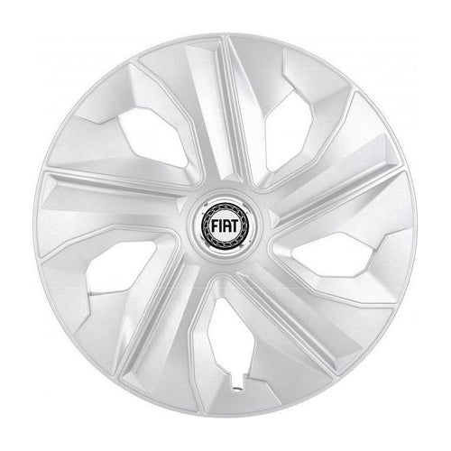 Set 4 Capace Roti, potrivite jantelor de R16, pentru Fiat, model luna cromat